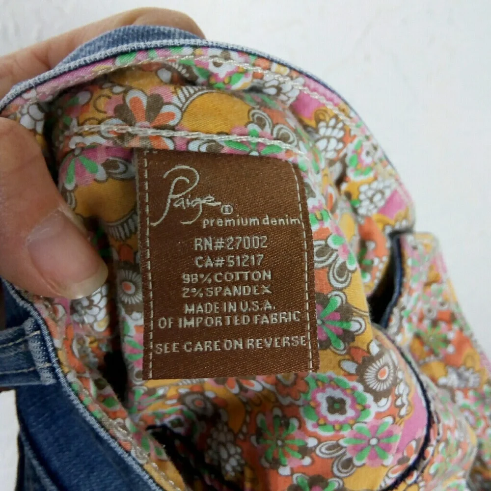 Paige Venice Cropped Skinny jeans size 25 - Picture 6 of 6